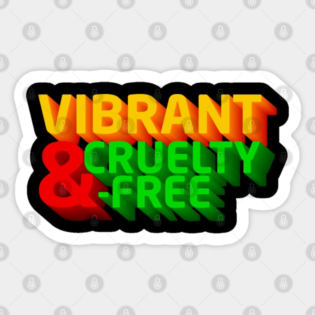 Vibrant and Cruelty free Sticker by MZeeDesigns